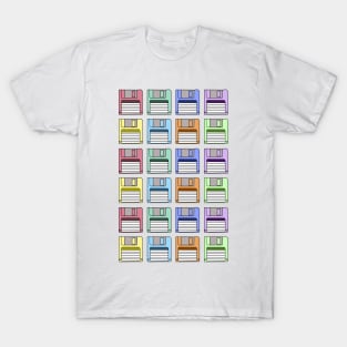 Floppy Disk Pattern T-Shirt